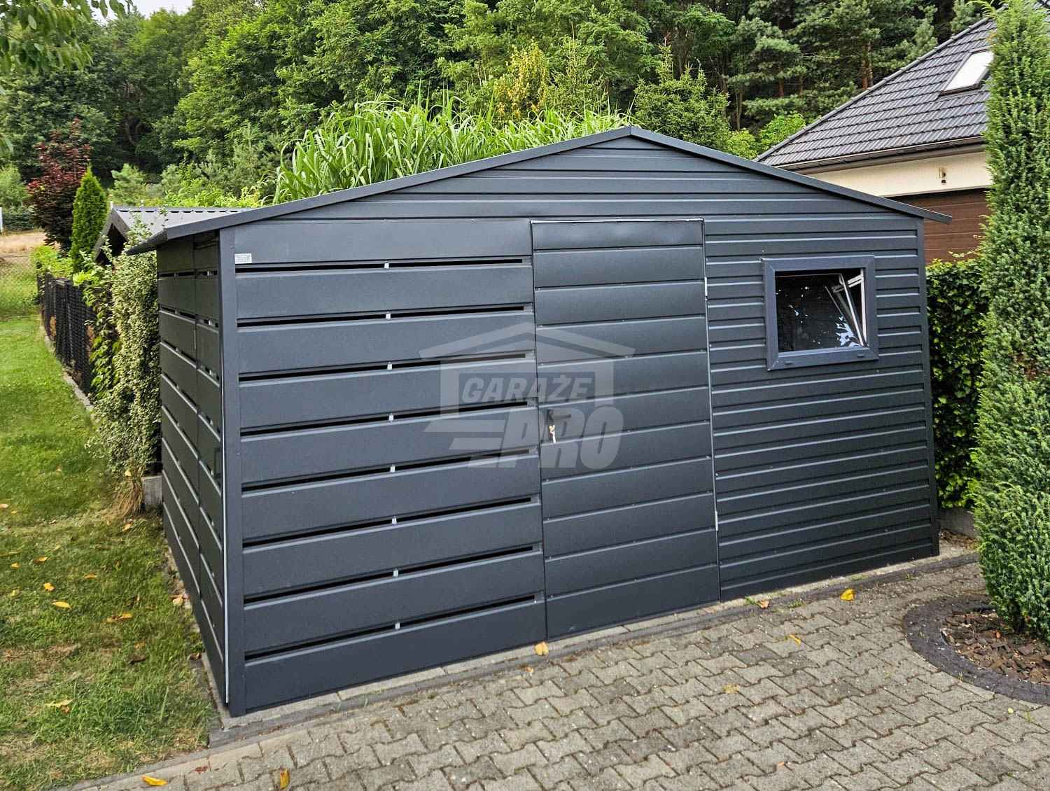 Schowek - Domek Ogrodowy 2,5x3,5 - wiata 1x3,5 drzwi okno dach  GP624 Toruń - zdjęcie 6