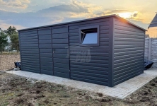 Schowek - domek ogrodowy 4,5x3 m - brama dwuskrzydłowa okno dach GP732 Dobre Miasto - zdjęcie 2