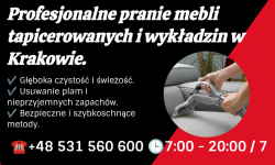 Profesjonalne pranie mebli tapicerowanych i wykładzin w Krakowie.