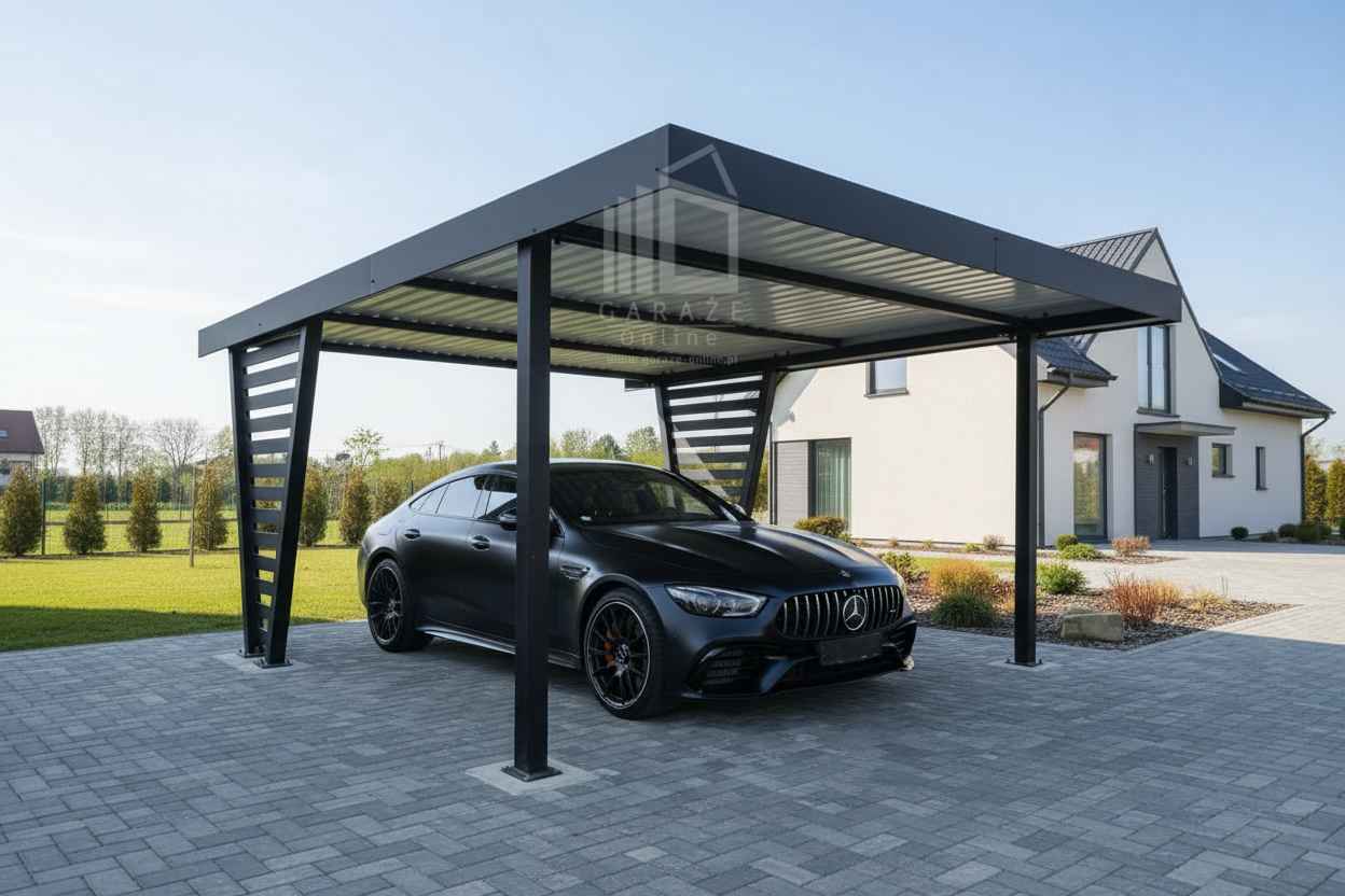 Carport V PREMIUM 4,5x4,5m Wypełnienie panelami Wiata  ID1183 Rawa Mazowiecka - zdjęcie 3