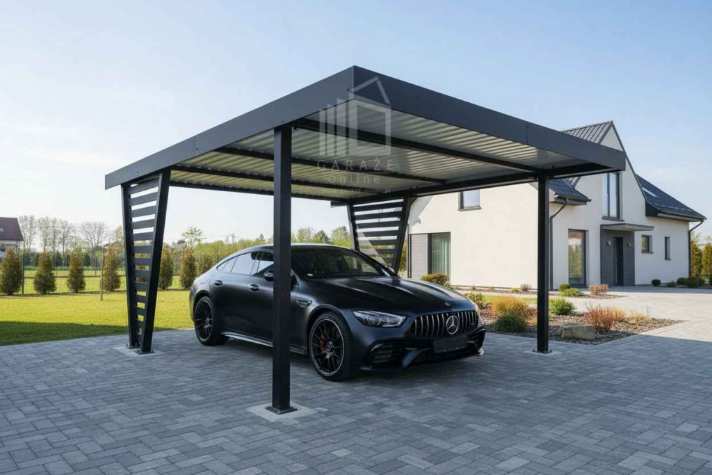 Carport V PREMIUM 4,5x4,5m Wypełnienie panelami Wiata  ID1183 Rawa Mazowiecka - zdjęcie 3