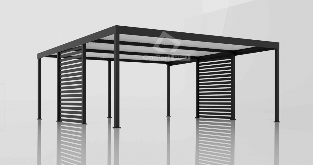 CarPort PREMIUM - wiata samochodowa 6x5 - antracyt - zabudowa  CP108 Szczecinek - zdjęcie 2