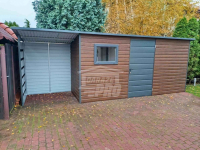 Schowek domek ogrodowy 5x1,5m wiata 1,5m drzwi 2x okno dach GP451 Chojnice - zdjęcie 4