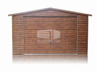 Garaż Blaszany 4x6 - Brama uchylna drewnopodobny dach dwuspadowy BL138 Oświęcim - zdjęcie 4