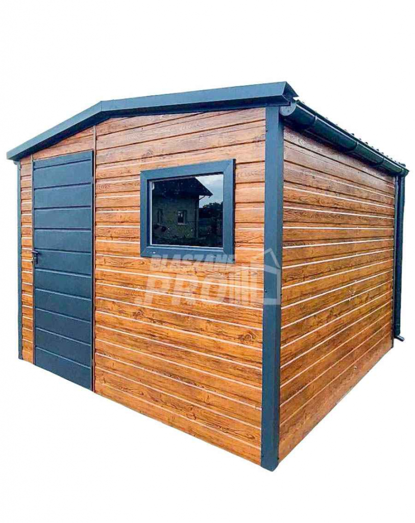 Domek ogrodowy 3x4m  orzech blachodachówka rynny  dwuspadowy GP462 Zakopane - zdjęcie 1
