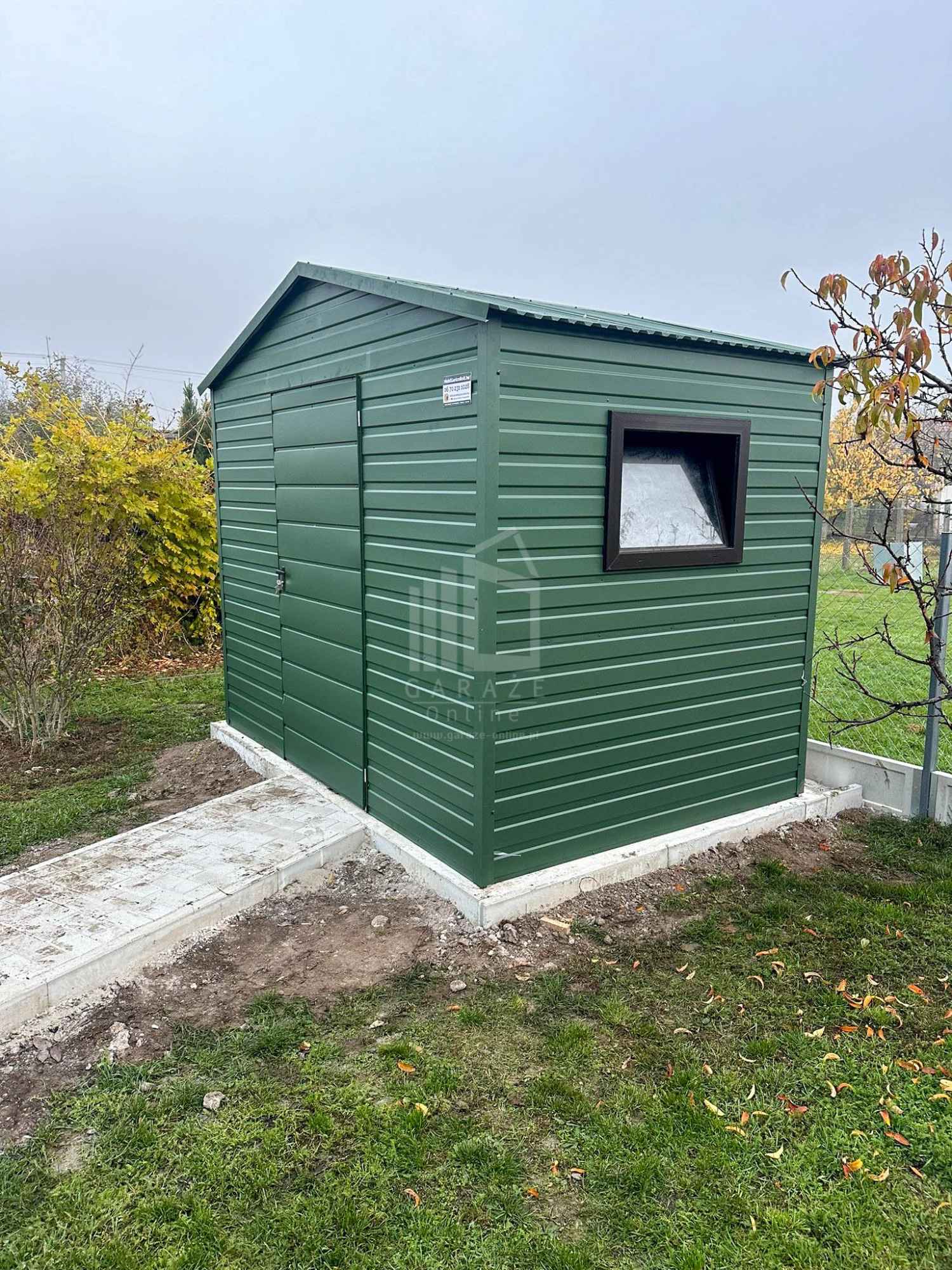 Schowek Domek ogrodowy 3x2m  drzwi - zielony - dach dwuspadowy ID780 Sanok - zdjęcie 2