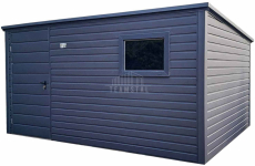 Schowek domek ogrodowy 3,5x2,5m - Drzwi okno  dach spad w tył TS1053