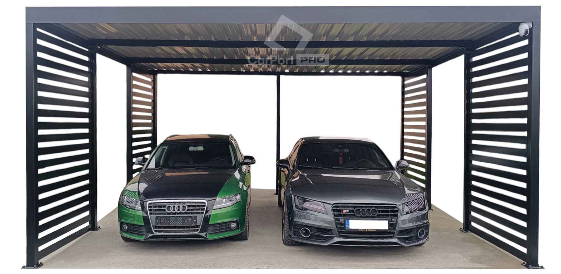 CarPort PREMIUM - wiata samochodowa 6x6 - antracyt   CP116 Widzew - zdjęcie 1