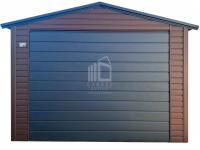 Garaż blaszany 3,5x5m - brama drzwi okno rynna dach dwuspadowy ID987