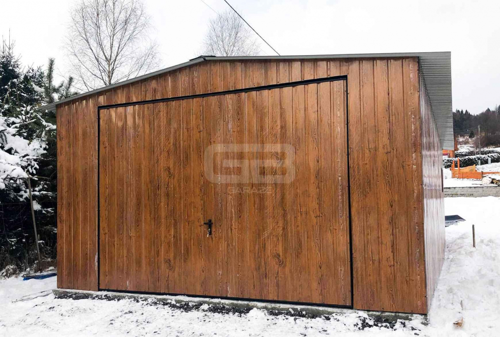 Garaż blaszany 5x8 wolnostojący Brama uchylna Okno drzwi Dach  GB176 Łomża - zdjęcie 8