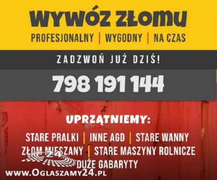 WYWÓZ ZŁOMU STALOWEGO, ELEKTRONICZNEGO, AGD Białystok OKOLICE. Białystok - zdjęcie 1