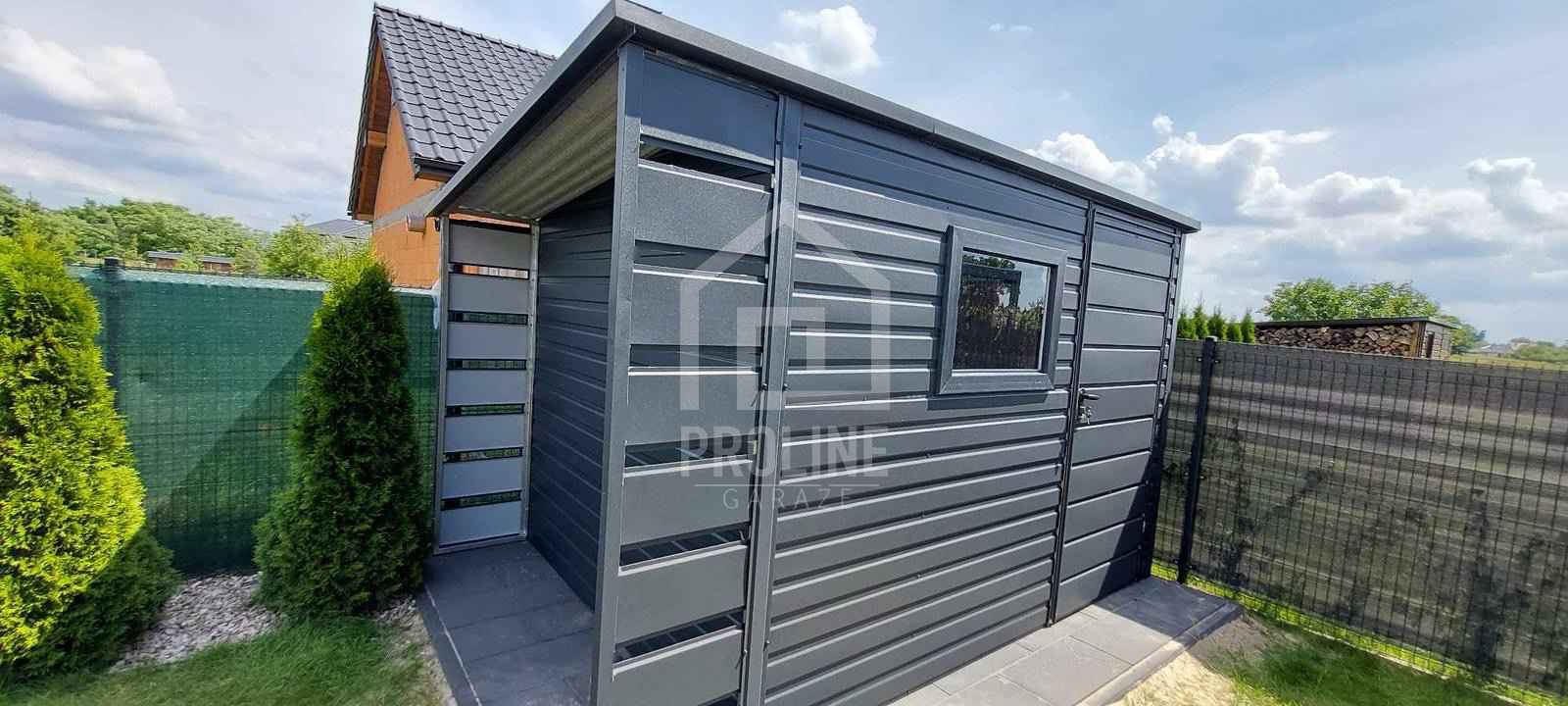 Schowek domek ogrodowy 2,5x2,5m +wiata 0,5m drzwi okno spad tył PLG147 Gorzów Wielkopolski - zdjęcie 2