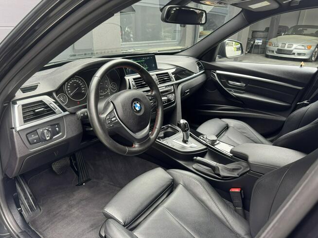 BMW 320 2.0d 190KM Sport Line Full Key Less Go LED GPS 16:9 PDC Czarna Końskie - zdjęcie 9