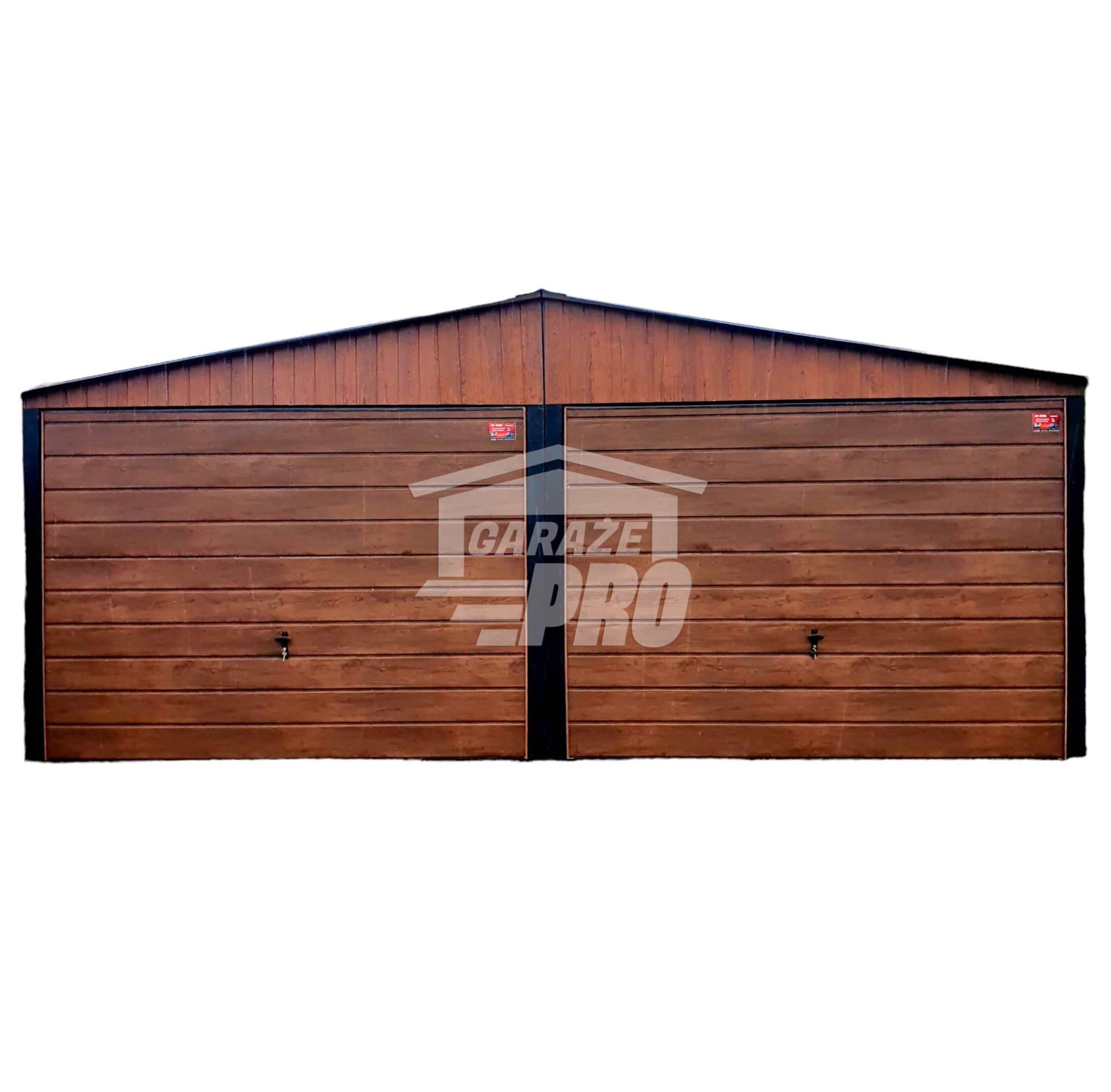 Garaż blaszany 6x7  uchylna drewnopodobny Dach dwuspadowy GP150 Słupsko - zdjęcie 1