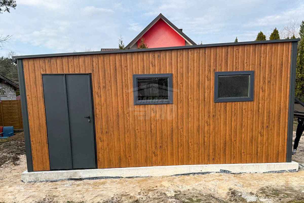 Garaż blaszany 5x6 m  brama drzwi 2x okno blacha na rąbek  GP727 Brzesko - zdjęcie 3