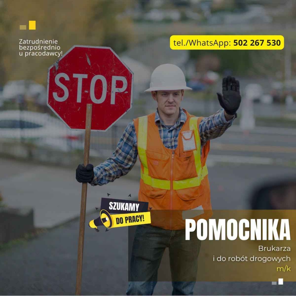 Pomocnik brukarza / Pomocnik robót drogowych (m/k) Ochota - zdjęcie 1